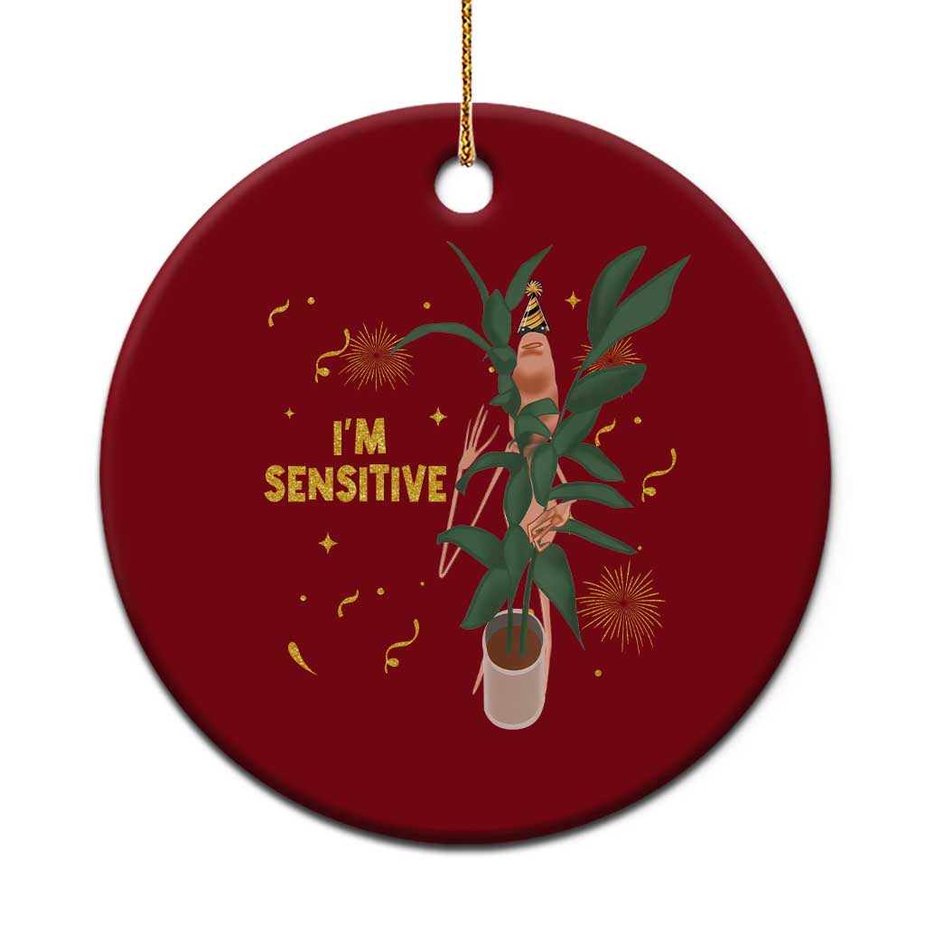 Funny Marcus The Worm New Year Ceramic Ornament I Am Sensitive NYE Party Firework - Wonder Print Shop