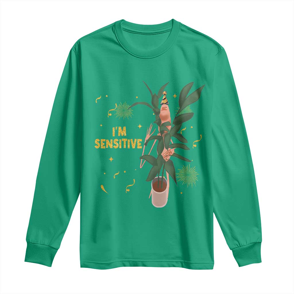 Funny Marcus The Worm New Year Long Sleeve Shirt I Am Sensitive NYE Party Firework - Wonder Print Shop