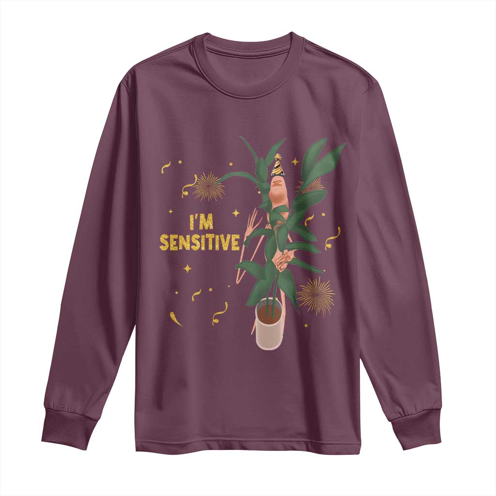 Funny Marcus The Worm New Year Long Sleeve Shirt I Am Sensitive NYE Party Firework - Wonder Print Shop