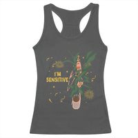 Funny Marcus The Worm New Year Racerback Tank Top I Am Sensitive NYE Party Firework - Wonder Print Shop