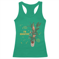 Funny Marcus The Worm New Year Racerback Tank Top I Am Sensitive NYE Party Firework - Wonder Print Shop
