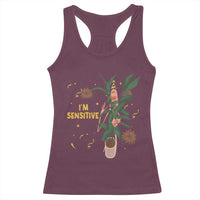 Funny Marcus The Worm New Year Racerback Tank Top I Am Sensitive NYE Party Firework - Wonder Print Shop
