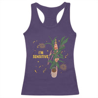 Funny Marcus The Worm New Year Racerback Tank Top I Am Sensitive NYE Party Firework - Wonder Print Shop