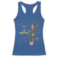 Funny Marcus The Worm New Year Racerback Tank Top I Am Sensitive NYE Party Firework - Wonder Print Shop