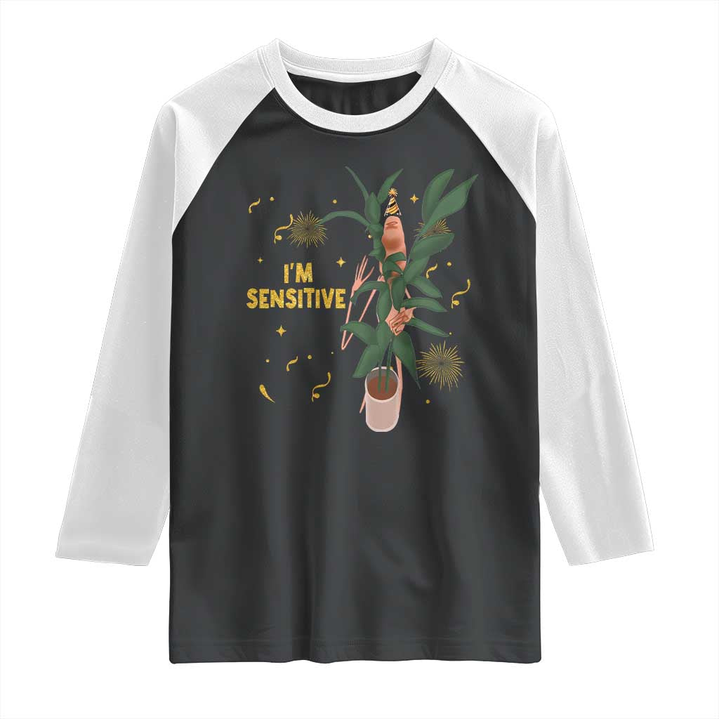 Funny Marcus The Worm New Year Raglan Shirt I Am Sensitive NYE Party Firework - Wonder Print Shop
