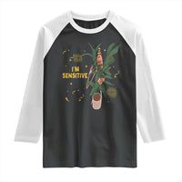 Funny Marcus The Worm New Year Raglan Shirt I Am Sensitive NYE Party Firework - Wonder Print Shop