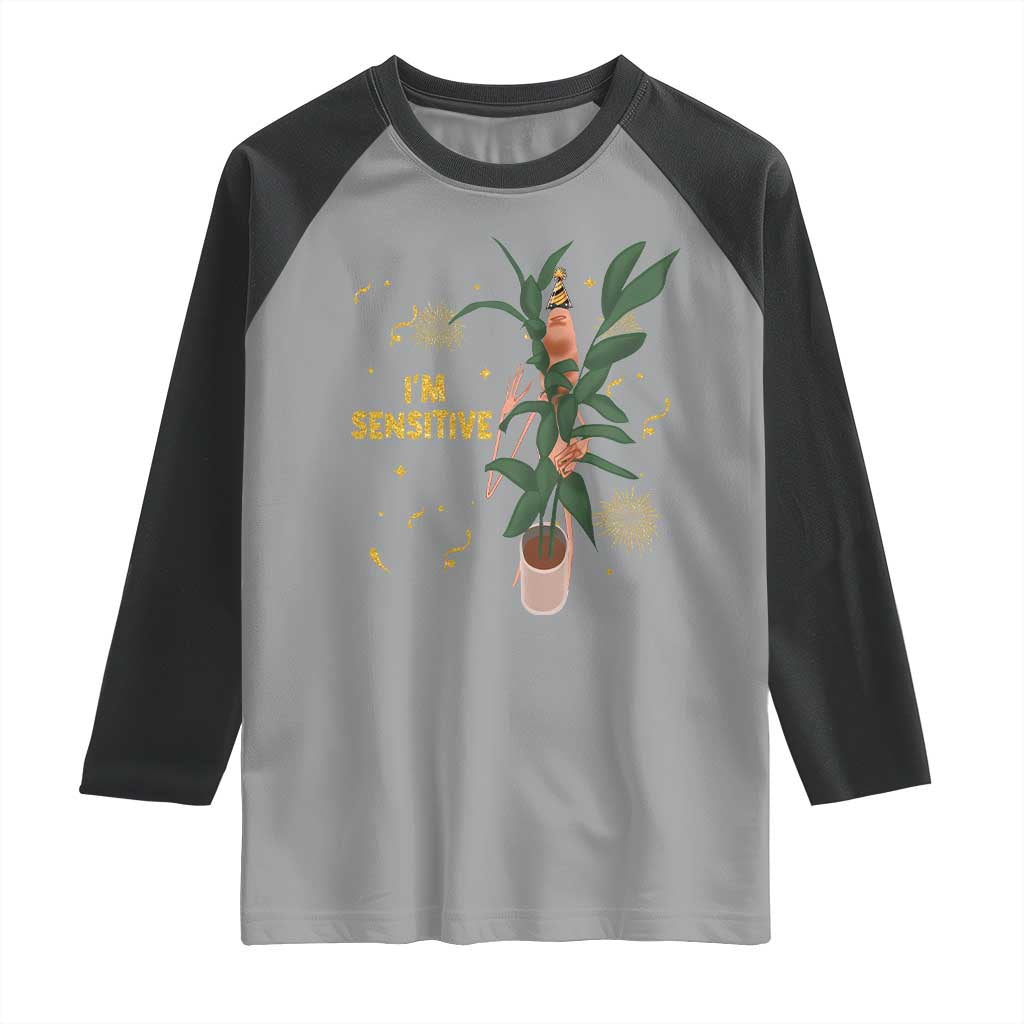 Funny Marcus The Worm New Year Raglan Shirt I Am Sensitive NYE Party Firework - Wonder Print Shop