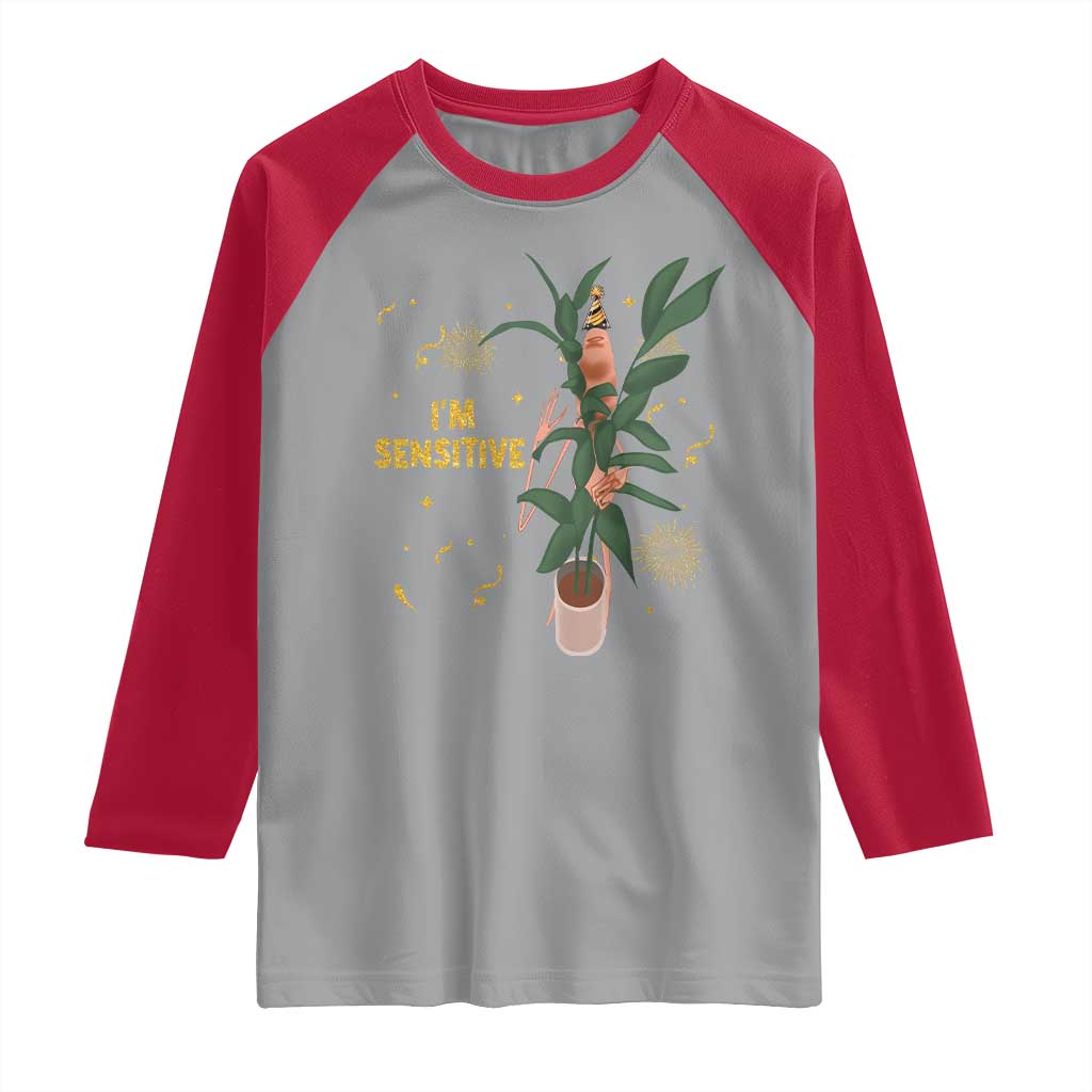 Funny Marcus The Worm New Year Raglan Shirt I Am Sensitive NYE Party Firework - Wonder Print Shop