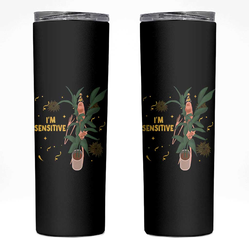 Funny Marcus The Worm New Year Skinny Tumbler I Am Sensitive NYE Party Firework - Wonder Print Shop