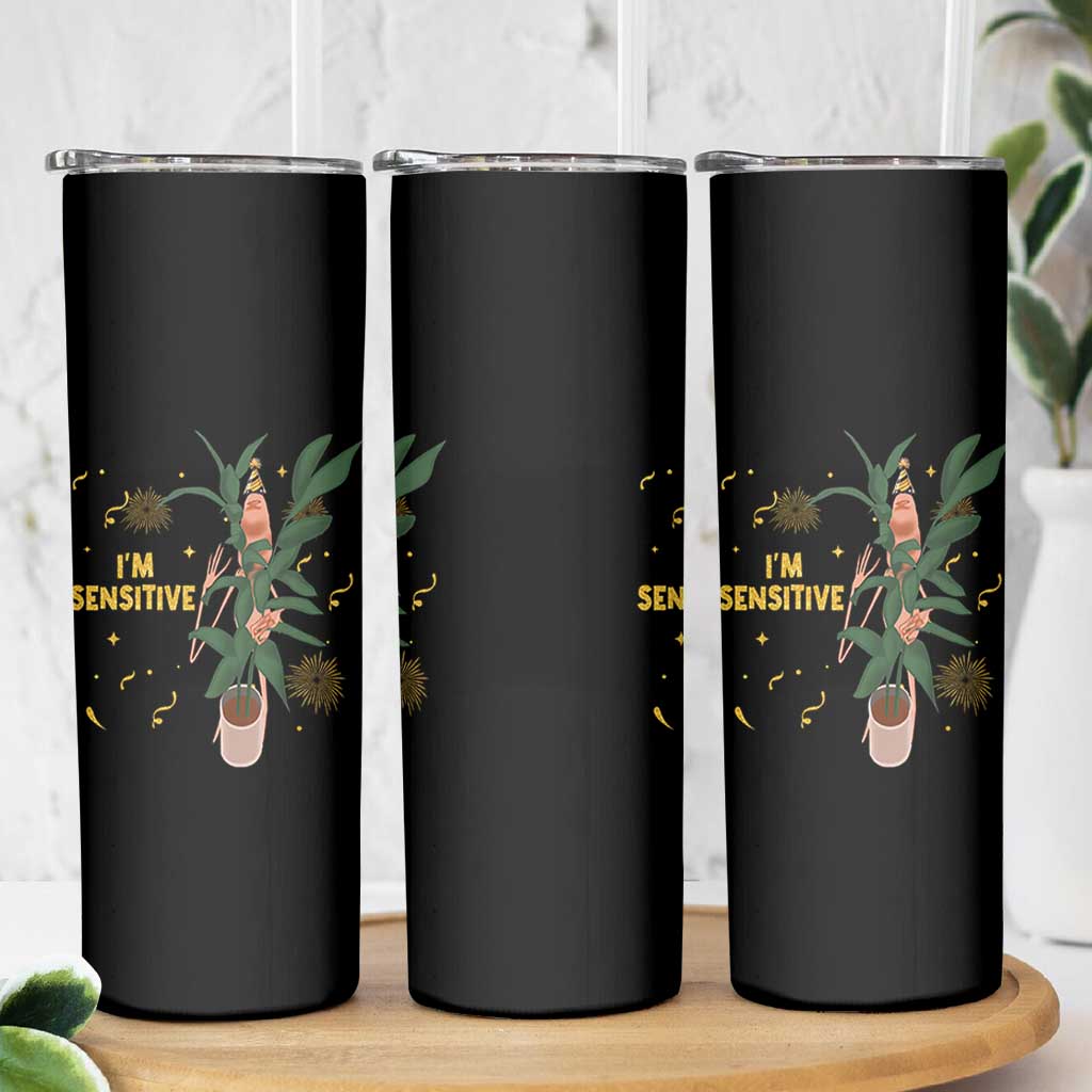 Funny Marcus The Worm New Year Skinny Tumbler I Am Sensitive NYE Party Firework - Wonder Print Shop
