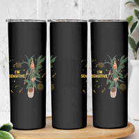 Funny Marcus The Worm New Year Skinny Tumbler I Am Sensitive NYE Party Firework - Wonder Print Shop