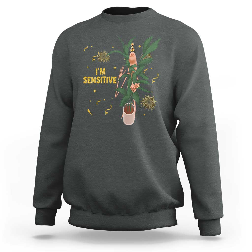 Funny Marcus The Worm New Year Sweatshirt I Am Sensitive NYE Party Firework - Wonder Print Shop