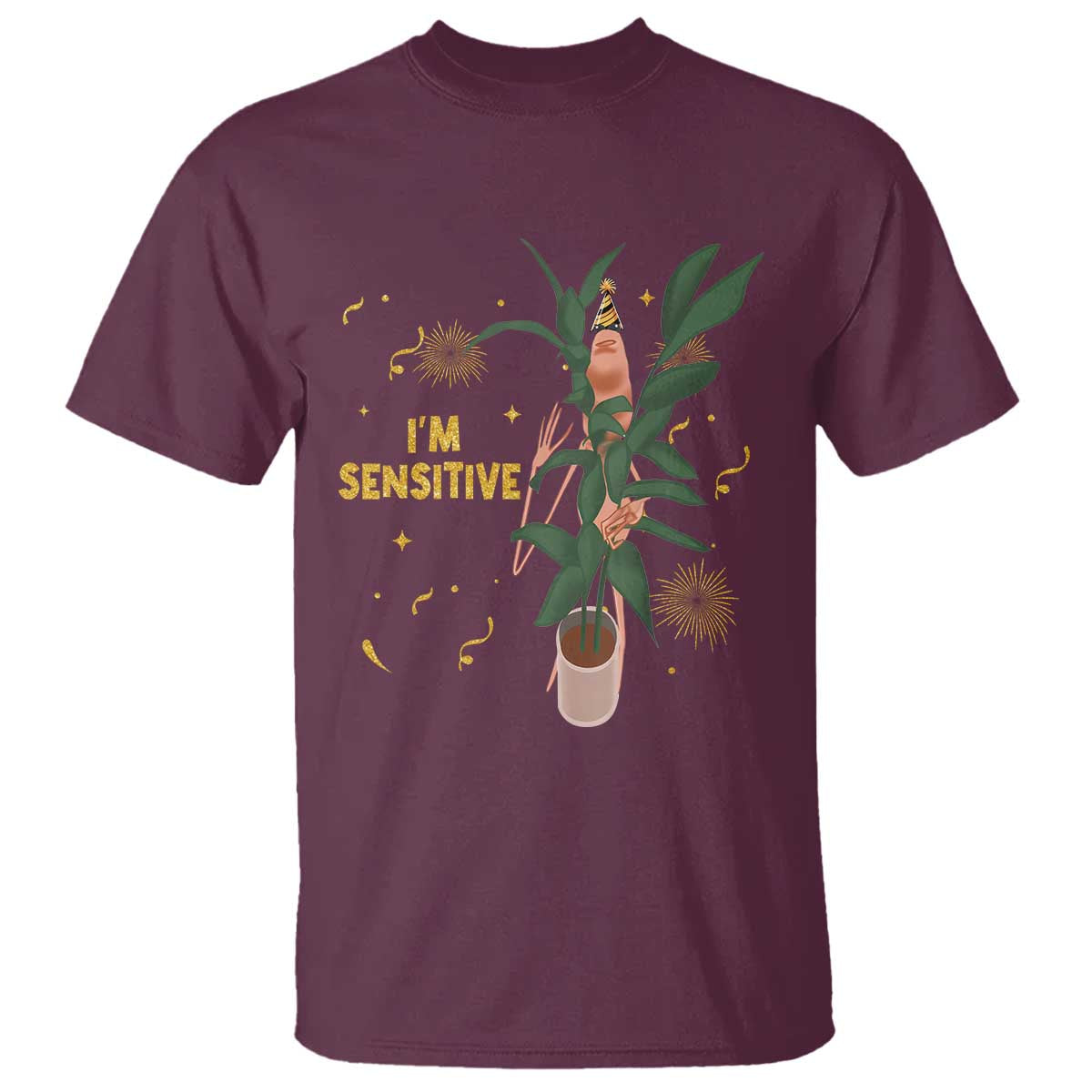 Funny Marcus The Worm New Year T Shirt I Am Sensitive NYE Party Firework - Wonder Print Shop