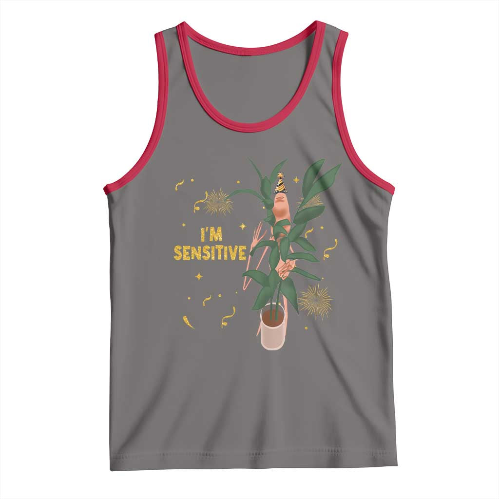 Funny Marcus The Worm New Year Tank Top I Am Sensitive NYE Party Firework - Wonder Print Shop