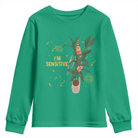 Funny Marcus The Worm New Year Youth Sweatshirt I Am Sensitive NYE Party Firework - Wonder Print Shop