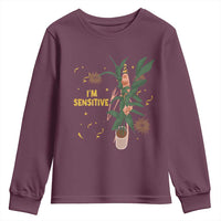 Funny Marcus The Worm New Year Youth Sweatshirt I Am Sensitive NYE Party Firework - Wonder Print Shop