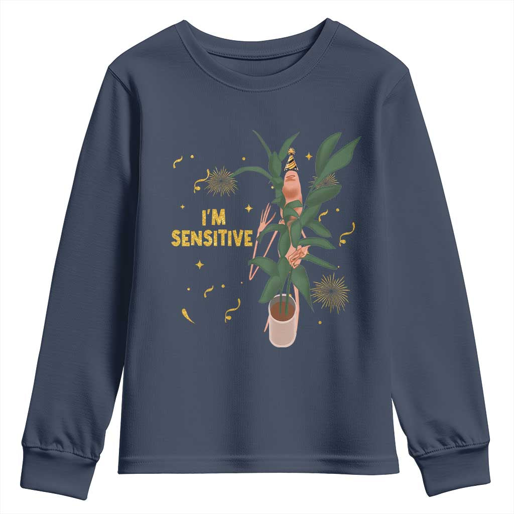 Funny Marcus The Worm New Year Youth Sweatshirt I Am Sensitive NYE Party Firework - Wonder Print Shop