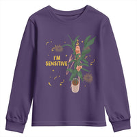 Funny Marcus The Worm New Year Youth Sweatshirt I Am Sensitive NYE Party Firework - Wonder Print Shop