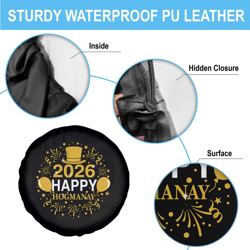 Scottish New Year 2026 Spare Tire Cover Happy Hogmanay NYE Party - Wonder Print Shop