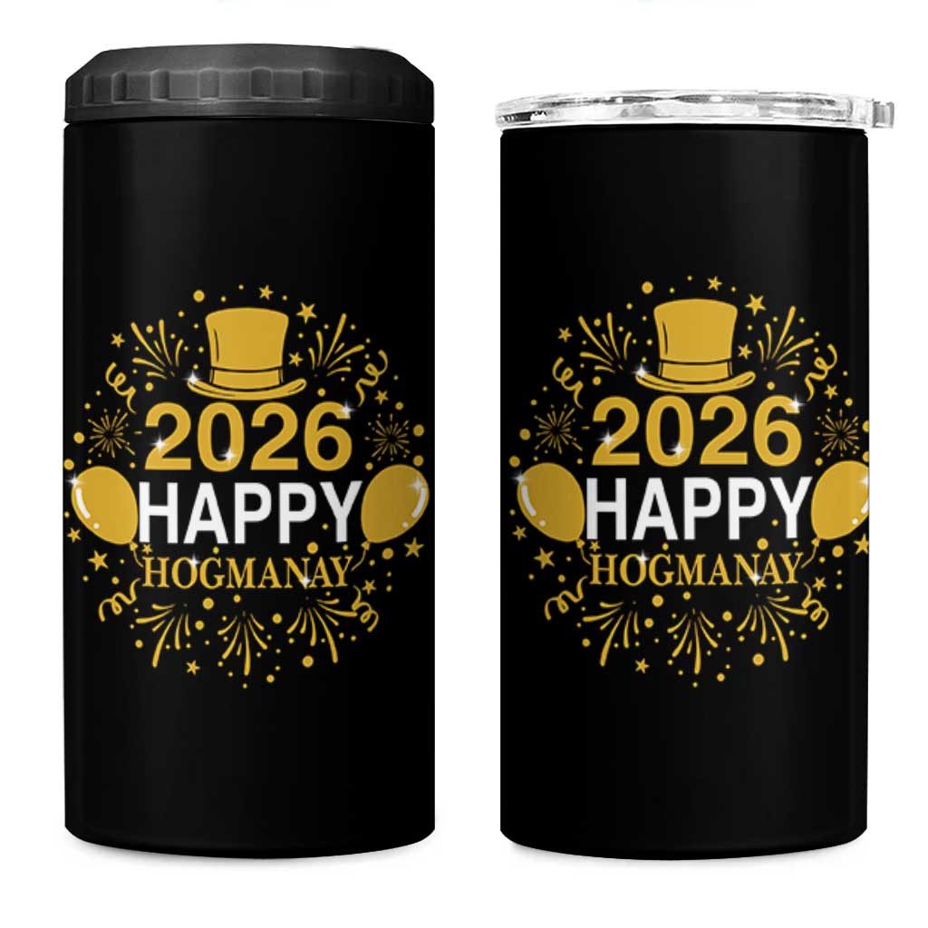 Scottish New Year 2026 4 in 1 Can Cooler Tumbler Happy Hogmanay NYE Party - Wonder Print Shop