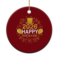 Scottish New Year 2026 Ceramic Ornament Happy Hogmanay NYE Party - Wonder Print Shop