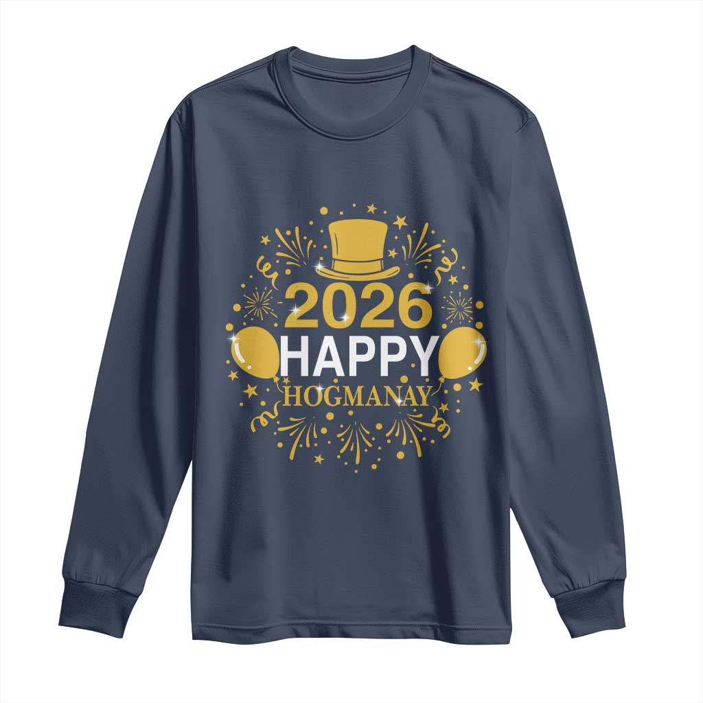 Scottish New Year 2026 Long Sleeve Shirt Happy Hogmanay NYE Party - Wonder Print Shop