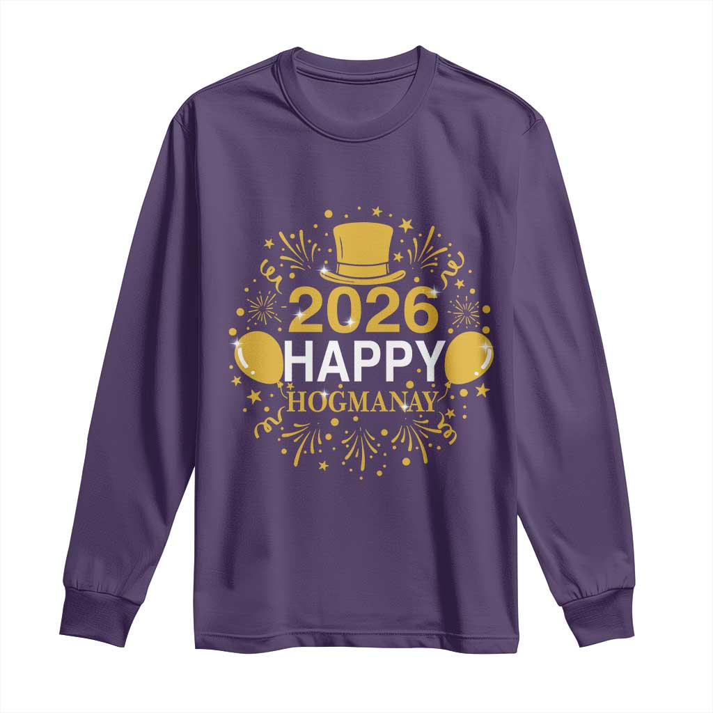 Scottish New Year 2026 Long Sleeve Shirt Happy Hogmanay NYE Party - Wonder Print Shop