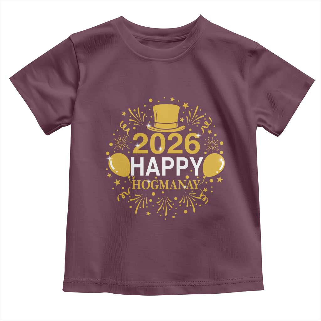 Scottish New Year 2026 Toddler T Shirt Happy Hogmanay NYE Party - Wonder Print Shop