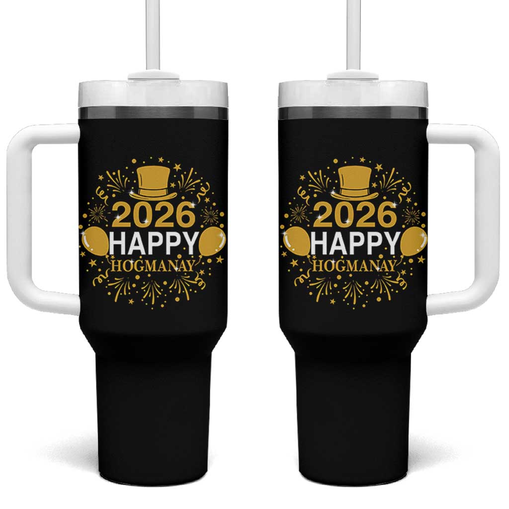 Scottish New Year 2026 Tumbler With Handle Happy Hogmanay NYE Party - Wonder Print Shop