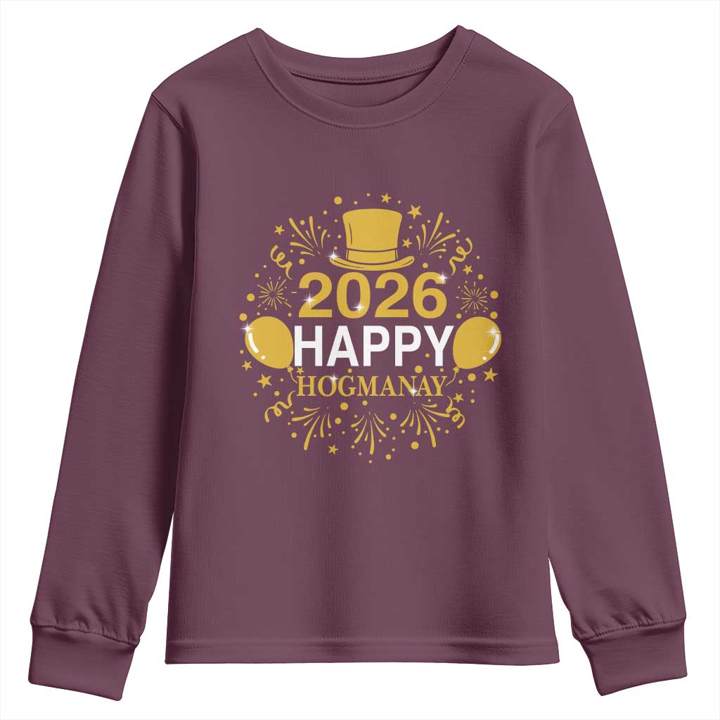 Scottish New Year 2026 Youth Sweatshirt Happy Hogmanay NYE Party - Wonder Print Shop