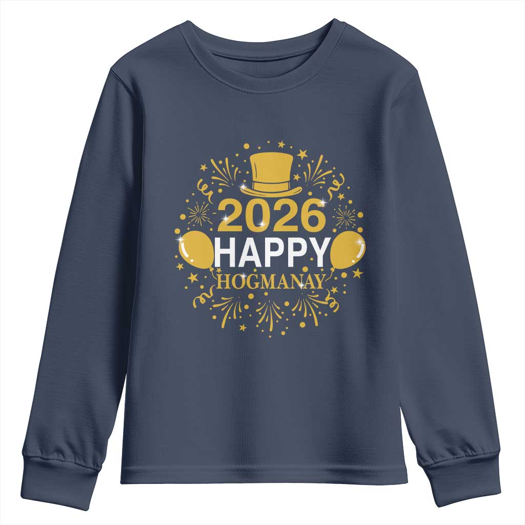 Scottish New Year 2026 Youth Sweatshirt Happy Hogmanay NYE Party - Wonder Print Shop