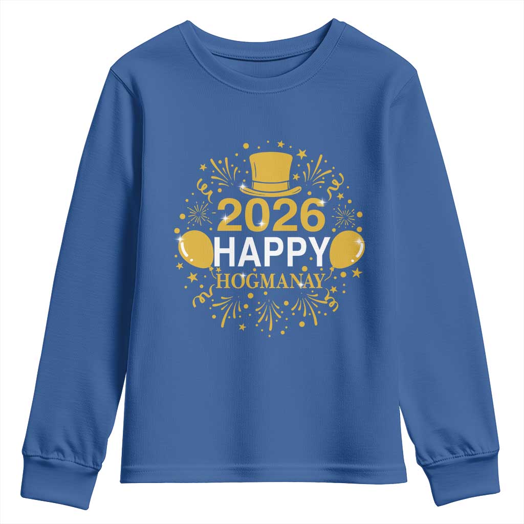 Scottish New Year 2026 Youth Sweatshirt Happy Hogmanay NYE Party - Wonder Print Shop