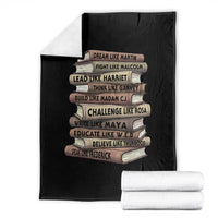 Black History Month African American Leaders Teacher Book Lover Throw Blanket