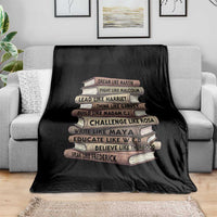 Black History Month African American Leaders Teacher Book Lover Throw Blanket