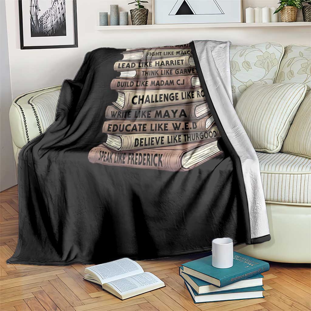 Black History Month African American Leaders Teacher Book Lover Throw Blanket