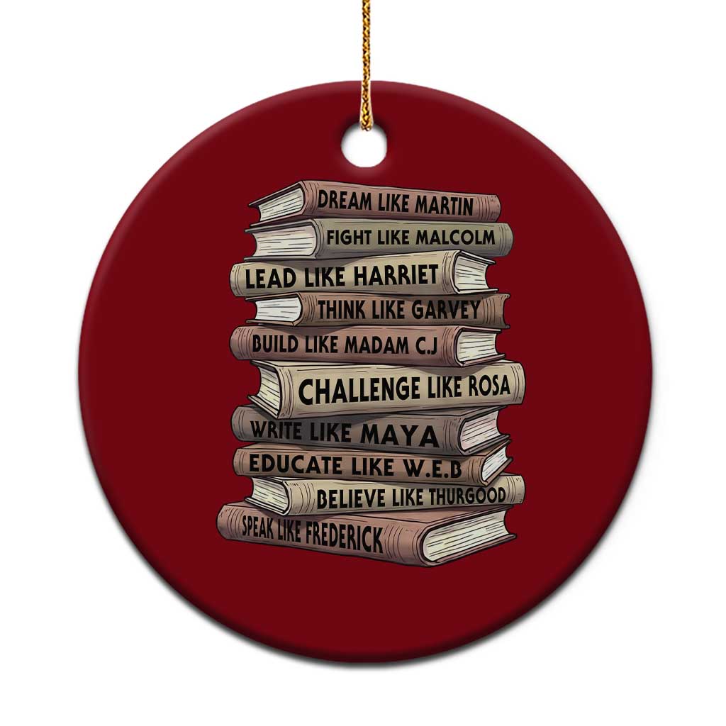 Black History Month African American Leaders Teacher Book Lover Ceramic Ornament