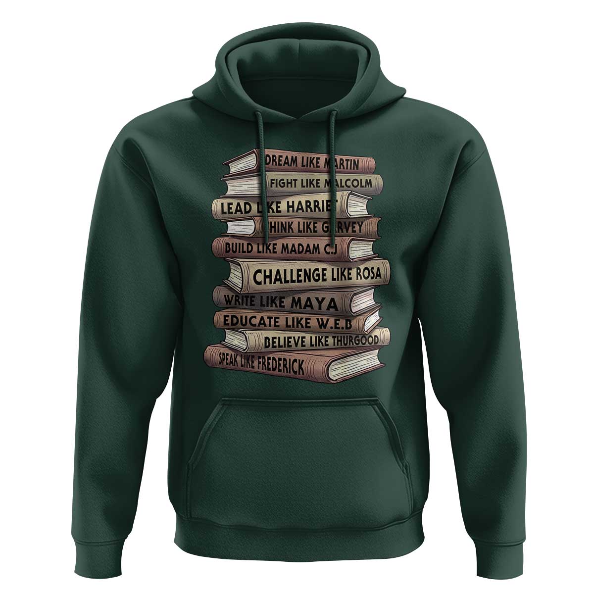 Black History Month African American Leaders Teacher Book Lover Hoodie
