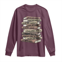 Black History Month African American Leaders Teacher Book Lover Long Sleeve Shirt