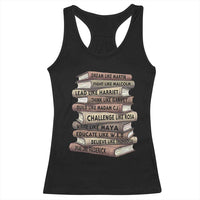Black History Month African American Leaders Teacher Book Lover Racerback Tank Top