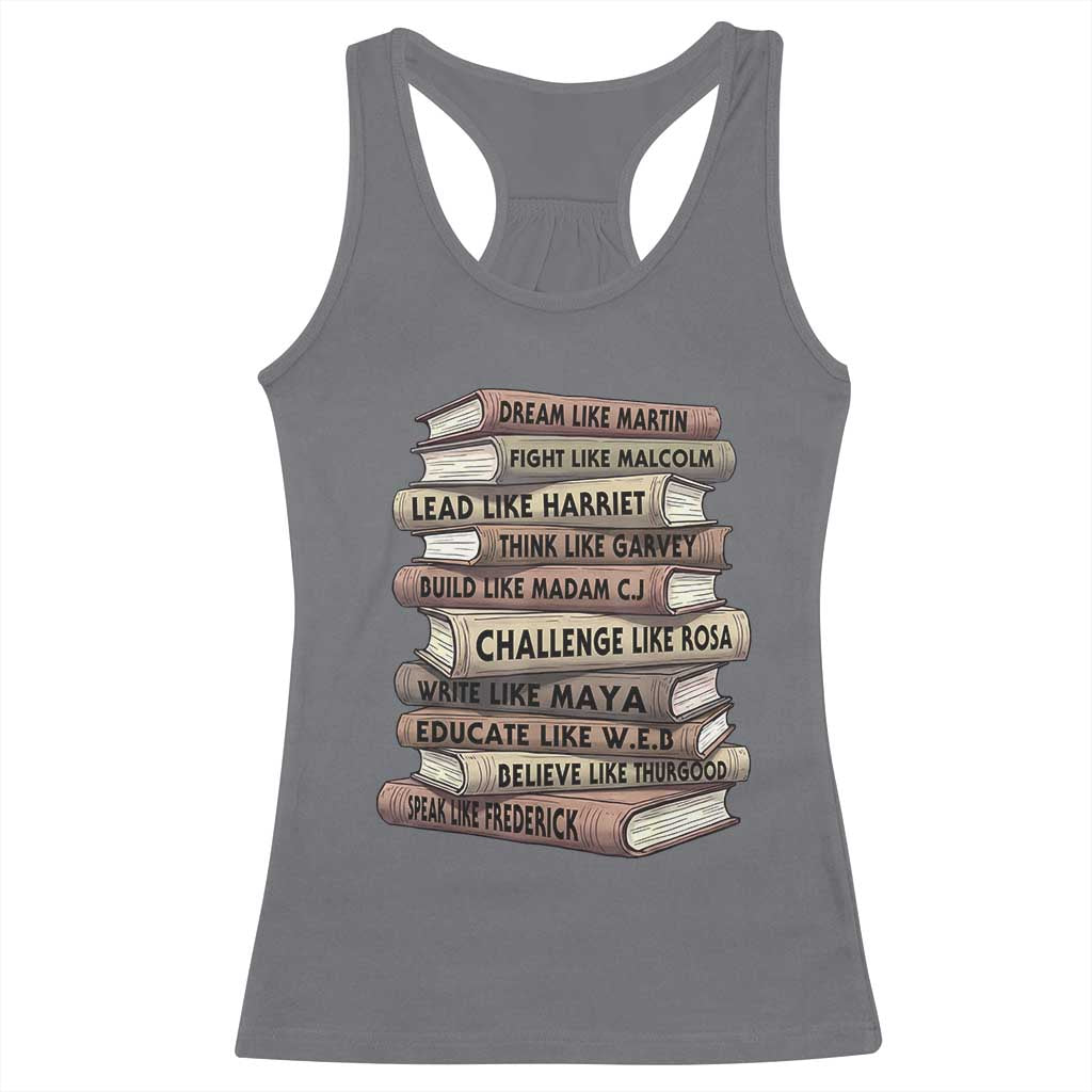 Black History Month African American Leaders Teacher Book Lover Racerback Tank Top