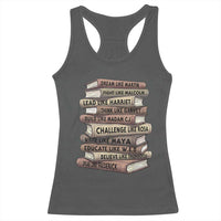 Black History Month African American Leaders Teacher Book Lover Racerback Tank Top