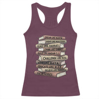 Black History Month African American Leaders Teacher Book Lover Racerback Tank Top