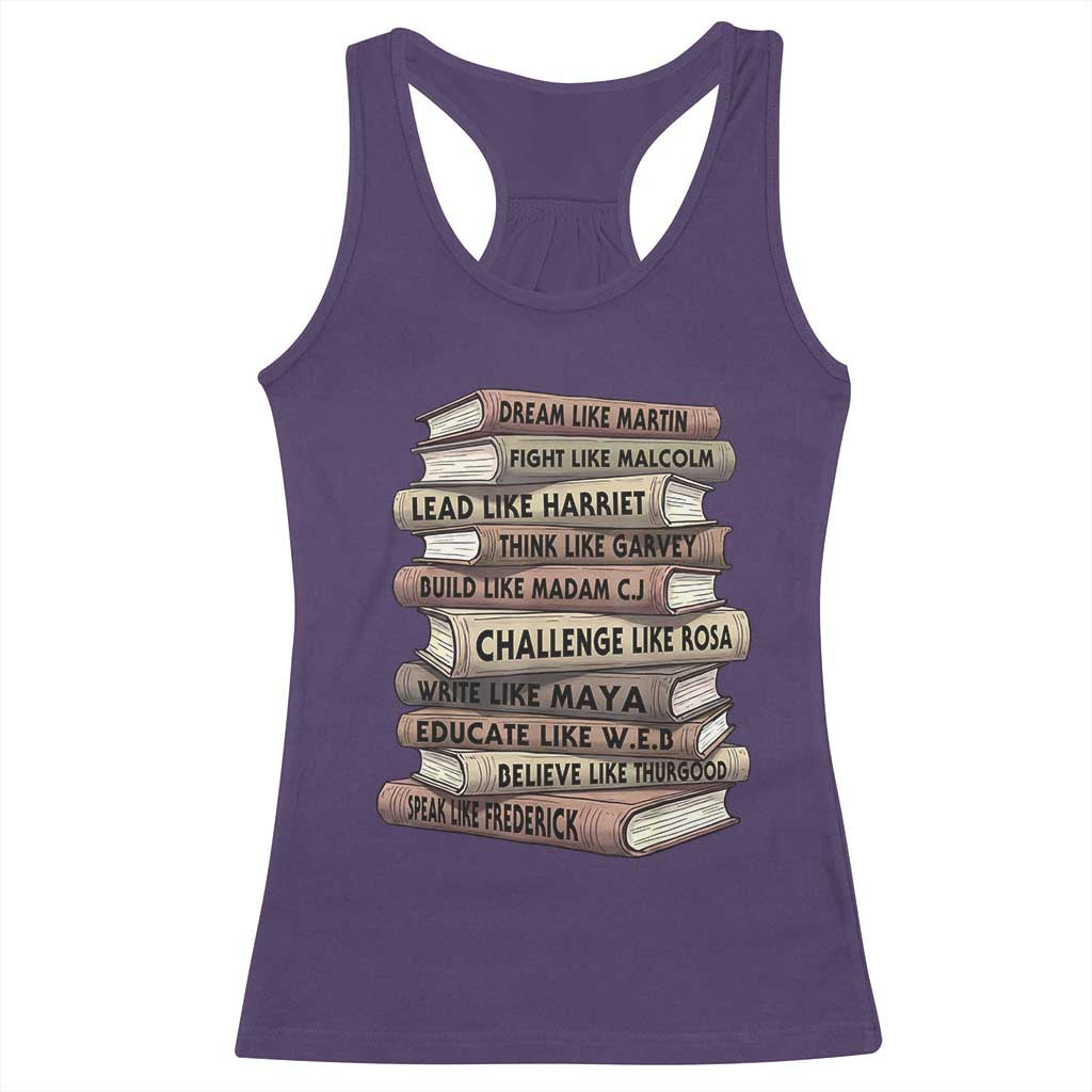 Black History Month African American Leaders Teacher Book Lover Racerback Tank Top