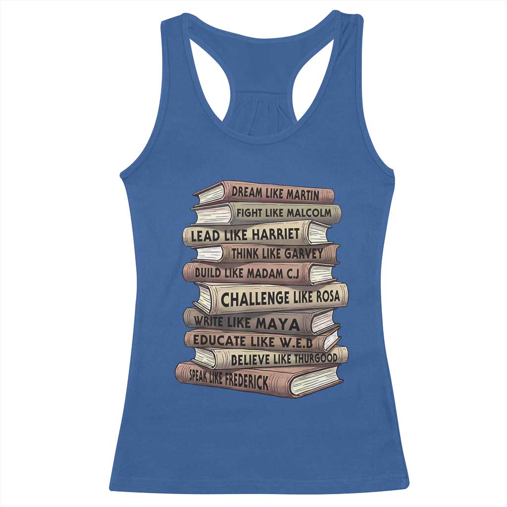 Black History Month African American Leaders Teacher Book Lover Racerback Tank Top