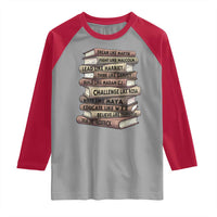 Black History Month African American Leaders Teacher Book Lover Raglan Shirt