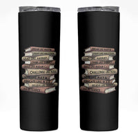 Black History Month African American Leaders Teacher Book Lover Skinny Tumbler