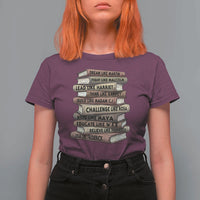 Black History Month African American Leaders Teacher Book Lover T Shirt For Women