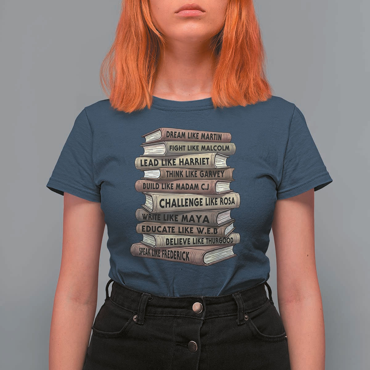 Black History Month African American Leaders Teacher Book Lover T Shirt For Women