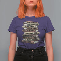 Black History Month African American Leaders Teacher Book Lover T Shirt For Women