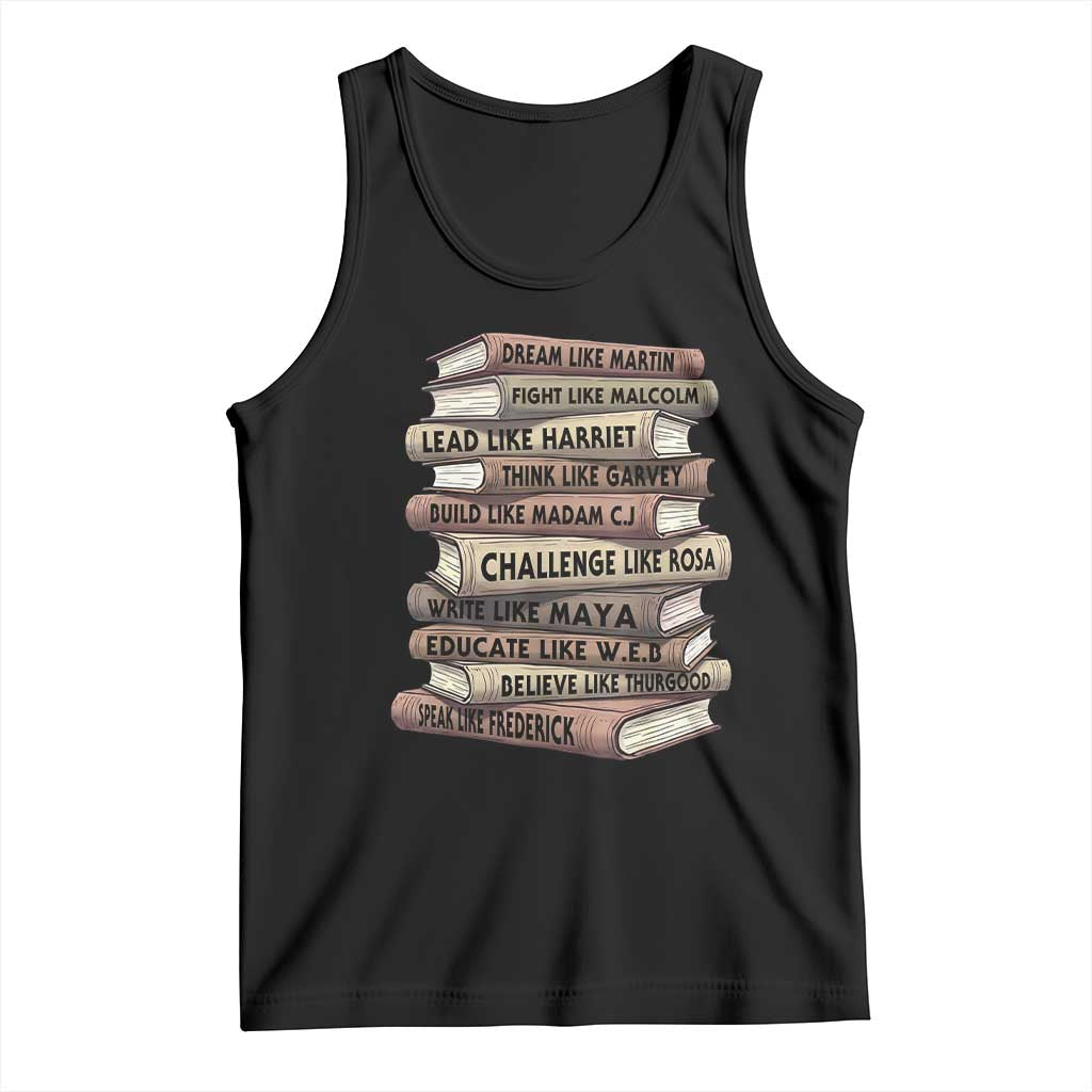 Black History Month African American Leaders Teacher Book Lover Tank Top